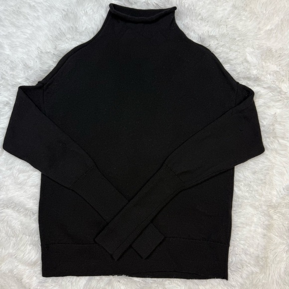 Wilfred Cyprie Merino Wool Mockneck Sweater Black Size Small Aritzia #56718 - Picture 6 of 10